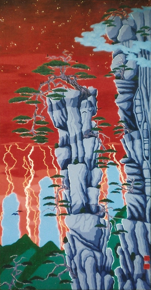 Heat Lightning (after Hongren)  |  58" x 28"