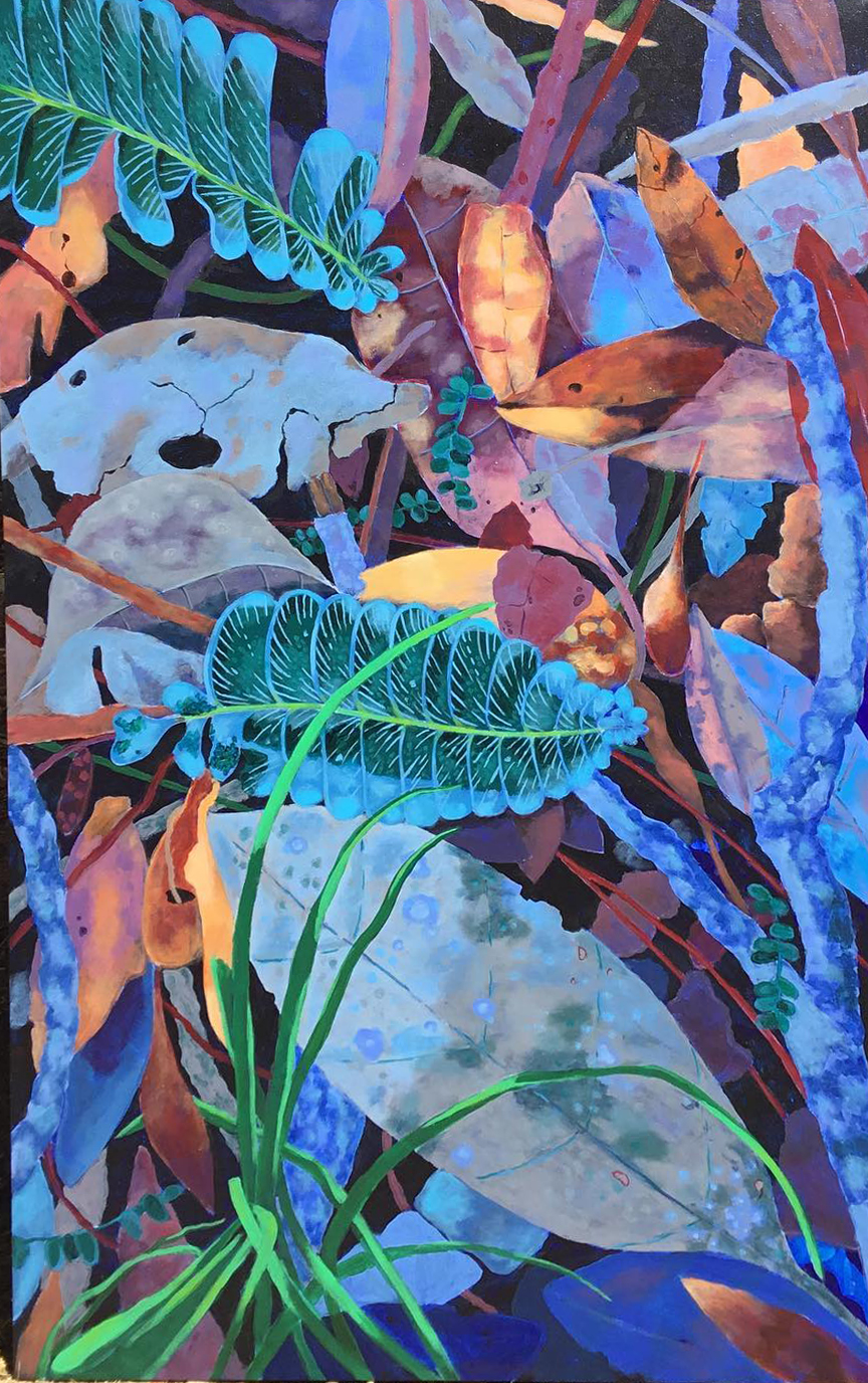 Saw Two Squirrels Rustling in There  |  36" x 58"