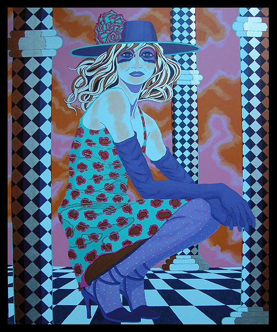 Woman with Columns "Annabelle"  |  59" x 47"